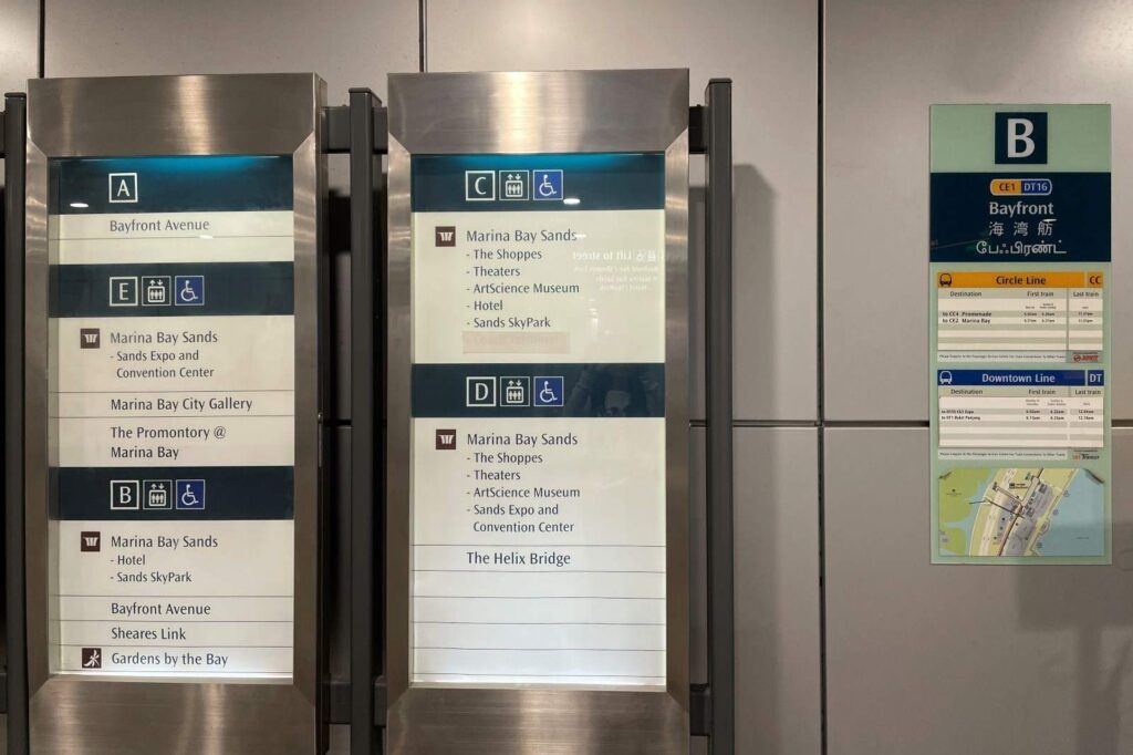 Bayfront MRT Station Exit Guide