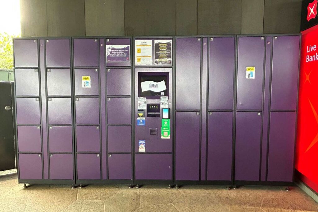 Lockers in Gardens by the Bay, ticketing area