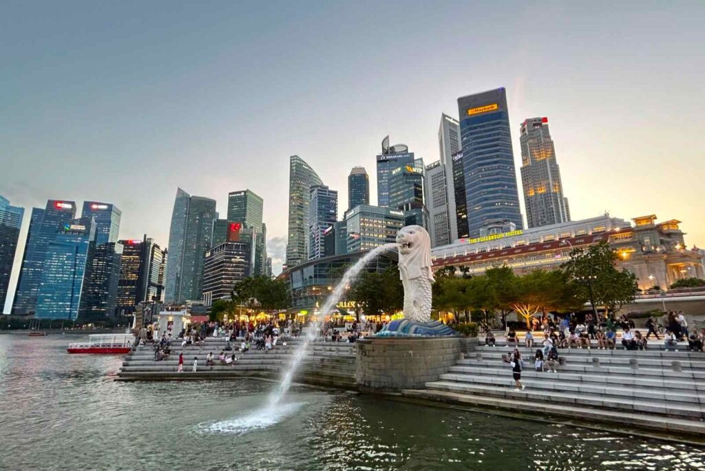 Merlion Park during Sunset