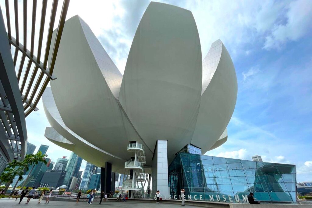 ArtScience Museum Singapore in a sunny day