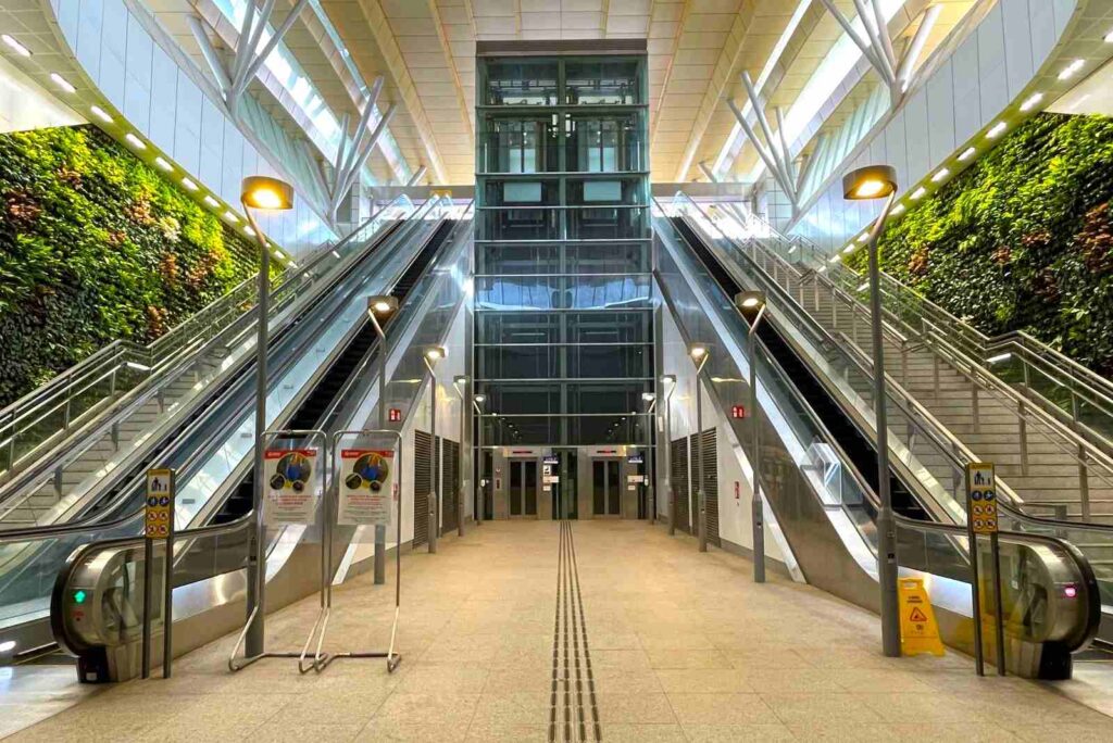 Lifts in Gardens by the Bay MRT Station