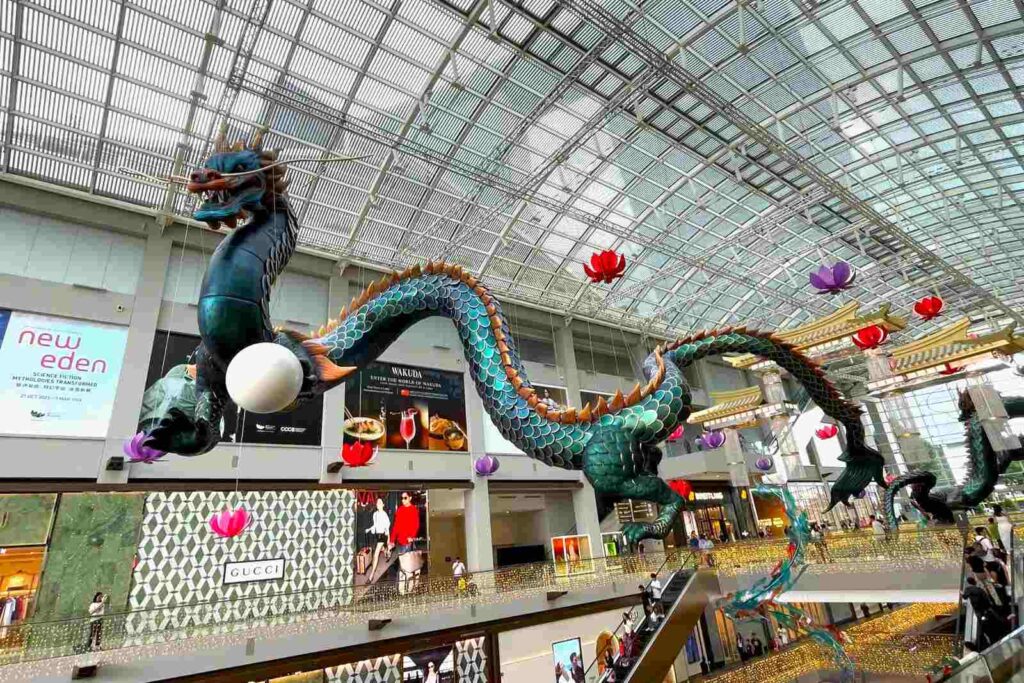 2024 Chinese New Year Decorations in The Shoppes at Marina Bay Sands