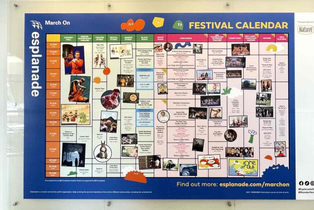 Esplanade Singapore Festival Calendar on March 2026